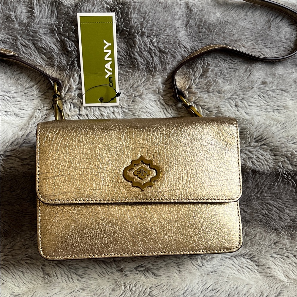 orYANY Metallic Gold Crossbody Bag NWT